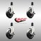 Service Caster 5 Inch 316SS Soft Rubber Swivel 1-1/2 Inch Expanding Stem Caster Set Brake SCC SCC-SS316EX20S514-SRS-TLB-112-4 - alternate 3